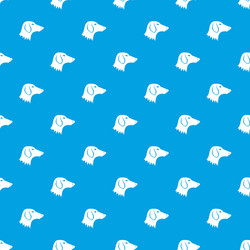 Dachshund dog pattern seamless blue vector