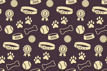 Seamless pattern with dog footprints Royalty Free Vector