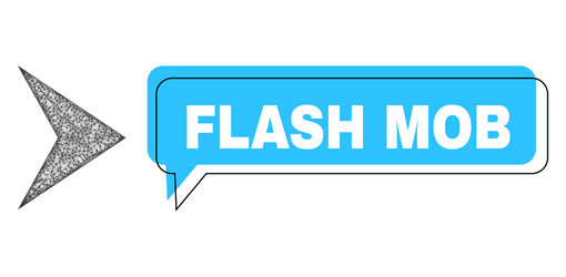 shifted flash mob conversation cloud and net vector image