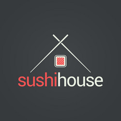 sushi menu house concept design background vector