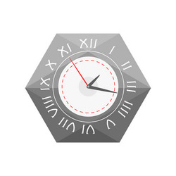 wall clock circle sign with chronometer pointer vector image