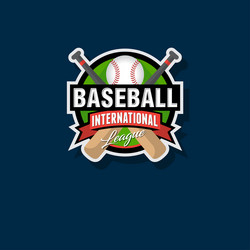 Baseball tournament emblem vector