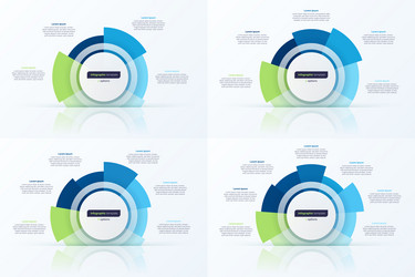 four option circle infographic design template vector