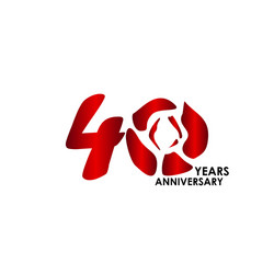 40 year anniversary template design Royalty Free Vector