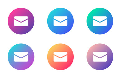 mail envelope account ui web button vector image