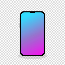 Mobile phone new touch screen empty background vector