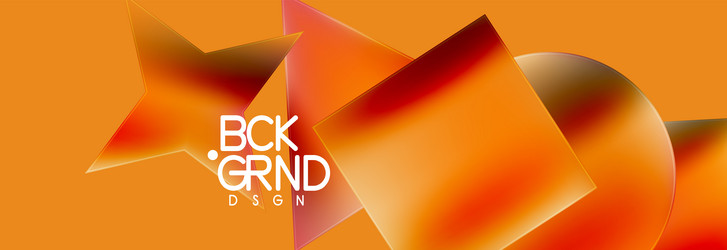 neon color geometric shapes square triangle circle vector image