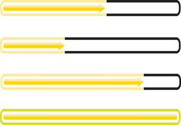 orange preloaders and progress loading bars vector