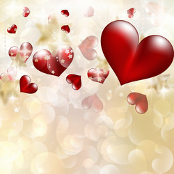 Abstract heart bokeh bright background eps 10 vector