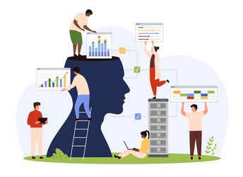 data management in account with ai online filters vector image