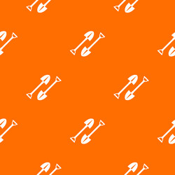 Mine shovel pattern orange vector