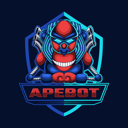 Premium Vector  Robot gamer mascot esport logo