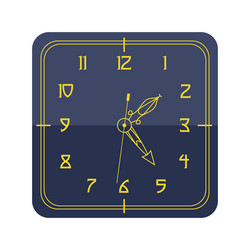 wall clock circle sign with chronometer pointer vector