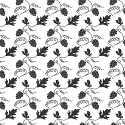 decorative seamless pattern with grapes vector image