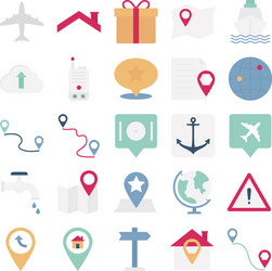 map and navigation icons can be easily mod vector