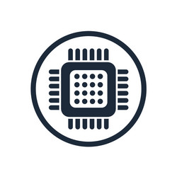 microchip chip circuit component vector image