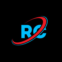 Rc r c letter logo design initial Royalty Free Vector Image