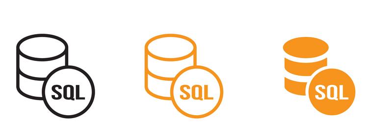 technical sql server icon for database vector image