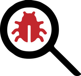bug in programming code vector image