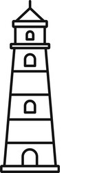 coast lighthouse icon outline style vector