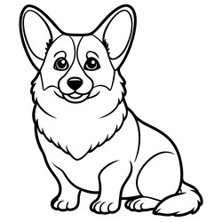 Cute Corgi Dog Icon Vector Image