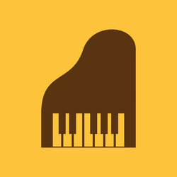 Piano icon music and pianist musician vector