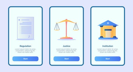 Regulation justice institution for mobile apps vector