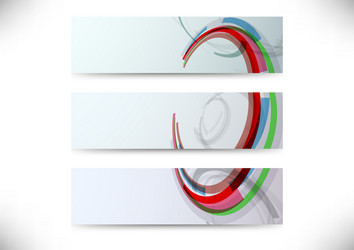 set of headers with abstract element vector image