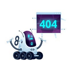 404 Error Page with Robot vector image