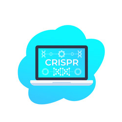 Crispr genome editing technology icon vector