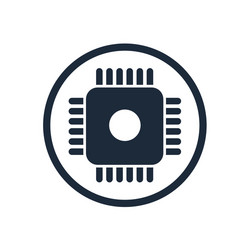 microchip chip circuit component vector image