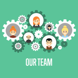 Our team banner teamwork concept Royalty Free Vector Image