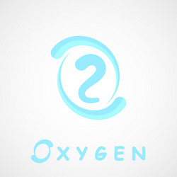 oxygen logo o2 shape vector image