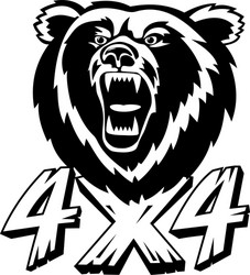 angry bear Vector Image