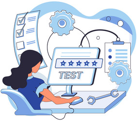 application testing metaphor app test vector image