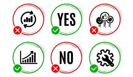 like update data and graph chart icons set vector image