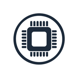 microchip chip circuit component vector image