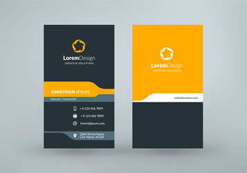 Elegant Business Card Template Vector Image