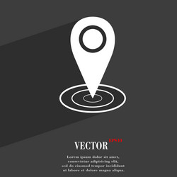 map pointer icon symbol flat modern web design vector