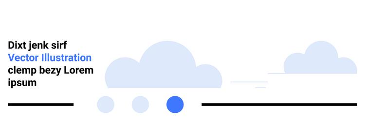 minimalistic cloud design with text elements vector image
