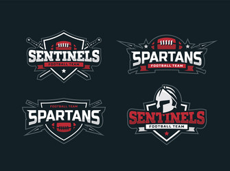 Modern Football Logo Set Vector Image