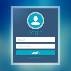modern login form page website ui elements vector image