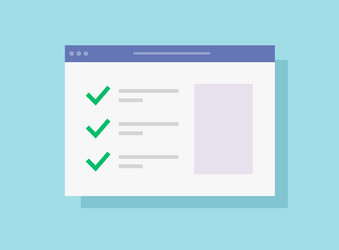 Checklist website form icon isolated or online vector