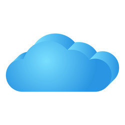 cloud symbol icon shape for computing vector image