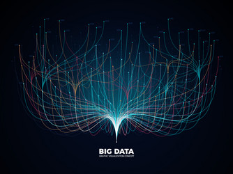 Data Network Flow Visualization vector image
