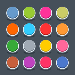 flat blank web button circle icon with shadow vector image