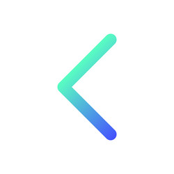 left arrow pixel perfect gradient linear ui icon vector image
