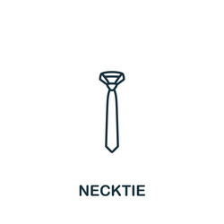 Necktie icon monochrome simple clothes vector