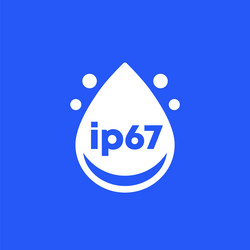 ip67 standard waterproof icon vector