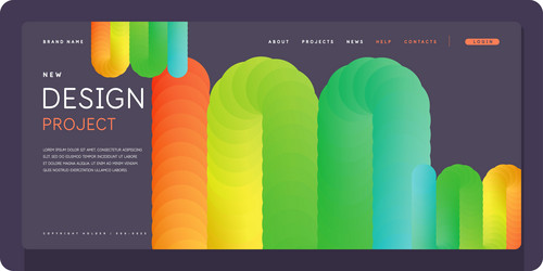 template for the design and placement of text vector image